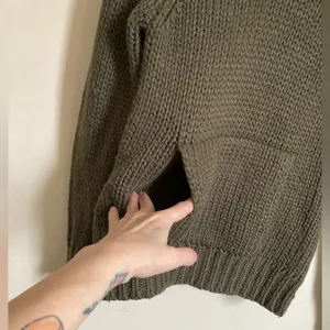 ***Ralph Lauren Vintage Army Green Wool Blend Knit Hoodie Sweater thumbnail 7