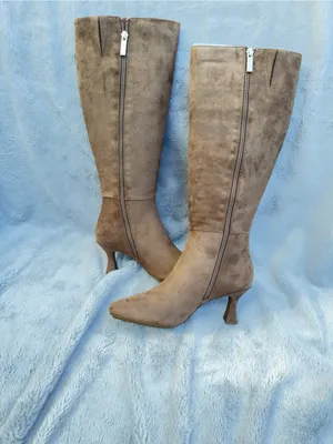 Anne Klein Perfektion Snip Toe Knee High Taupe Boots Heeled Size 6 new in box thumbnail 7