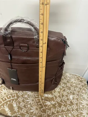 Everyday Brown Faux Leather Women's Backpack with Detachable Patterned Straps thumbnail 5