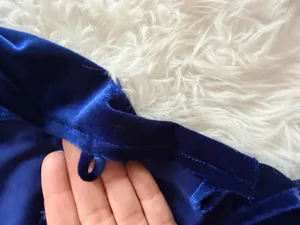 Lucy in the Sky Royal Blue Velvet Lace-Up Backless Mini Dress thumbnail 3