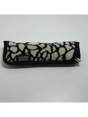 Foster Grant Black and Beige Patterned Prescription Glasses Frames with Case thumbnail 8