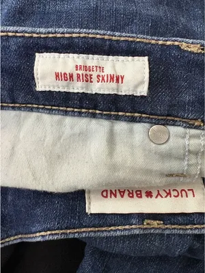 Lucky Brand Bridgette High Rise Skinny Jeans Blue XL Button Fly Pockets Denim thumbnail 7
