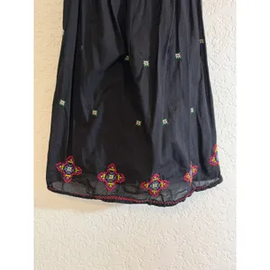 Torrid Embroidered Beaded Tank Top Black 1 Womens Boho Peasant Festival thumbnail 3