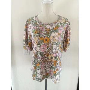Kim‎ & Cami Floral Short Sleeve Tee - Multicolor thumbnail 2