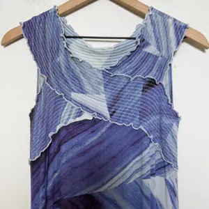 Soft Surroundings Women Maxi Jersey Knit Dress Small Blue‎ Abstract Artsy Lagen thumbnail 3