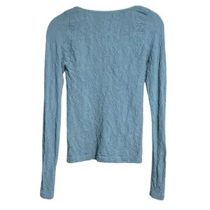 FREE PEOPLE Have It All Square Neck Long Sleeve XS/S Slate Blue $58 Retail NWOT thumbnail 5