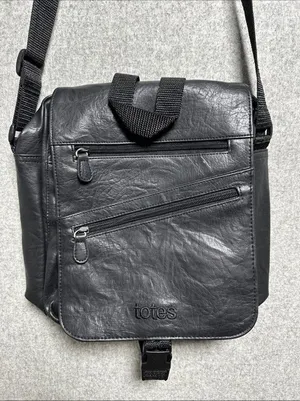 Vintage Totes‎ Shoulder Bag Purse Black 90s Pockets Zip Adjustable Travel 90s thumbnail 1