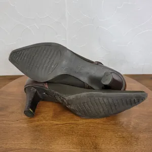 Joan David Circa 365 Women's Ankle Boots 9.5 Black Fabric & Leather Pointed Toe thumbnail 7