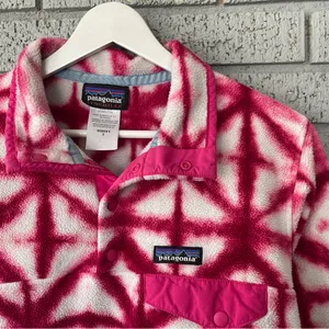 Patagonia Synchilla Fleece Jacket Pink Diamond Tie Dye Size Small thumbnail 5