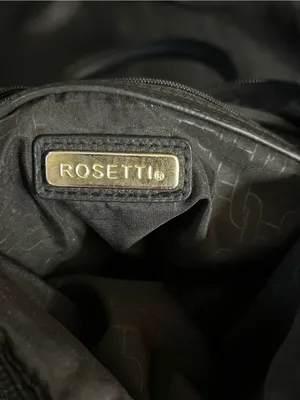 Rosetti Black & Gold Pebbled Faux Leather Satchel Handbag thumbnail 14