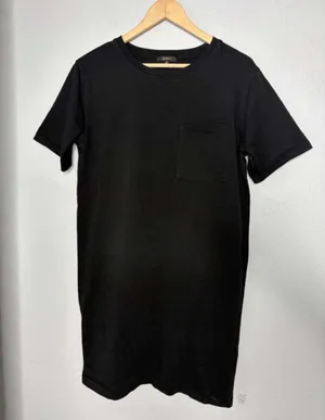 Quince Black Pocket T-Shirt Dress thumbnail 1