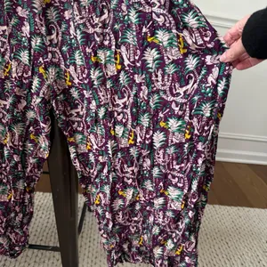 We Be Bop Purple Monkey Print Overalls Romper OSFM Size M thumbnail 10