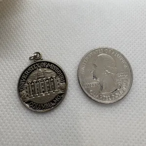 Vintage Sterling Silver University of Missouri Columbia‎ MO Columns Charm 5.33g thumbnail 5