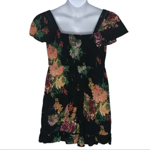 Band of Gypsies Floral Smocked Mini Dress S Western Romance Festival Boho thumbnail 4