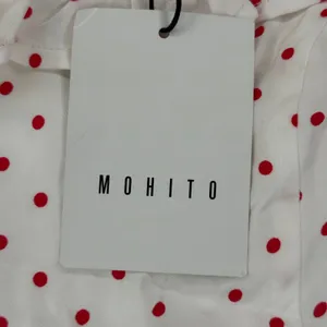 Mohito Women Polka Dot Off Shoulder Ruffle‎ Midi Dress White Red Size 32 NWT thumbnail 10