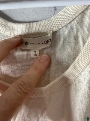 Lou and grey for Loft Cream Knit Tank with Orange Fruit Knit Motif small thumbnail 6