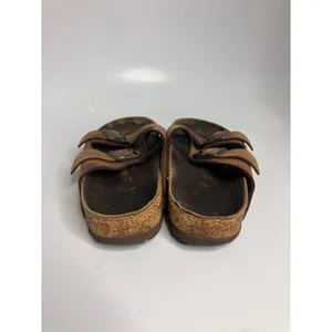 Birkenstock Arizona Sandals Women 41 Brown Fair Leather Two Strap Slides thumbnail 4