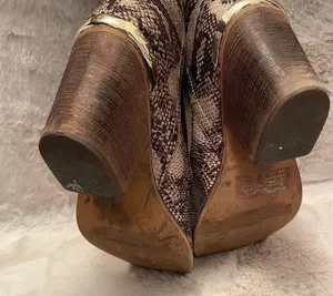 Faux snake skin booties Size 10 thumbnail 2