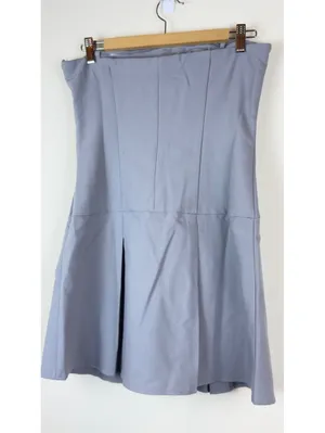 Abercrombie & Fitch NWT Gray Strapless Pleated Skort Mini Dress Y2K Size M thumbnail 9