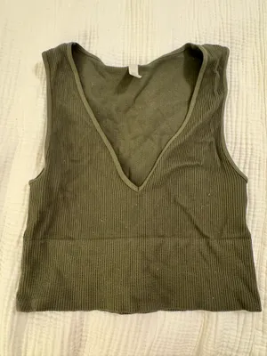 NIKIBIKI Tank Ribbed Crop Top green thumbnail 1