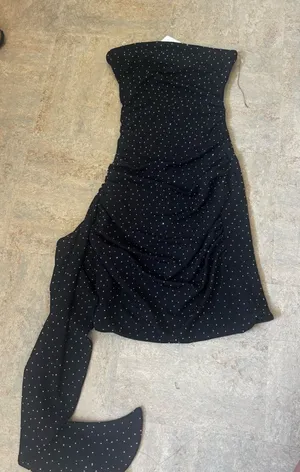 windsor black strapless dress mini  thumbnail 1