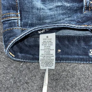 American Eagle Low Rise Micro Mini Distressed Jean Shorts Dark Denim Sz 6 y2k thumbnail 6
