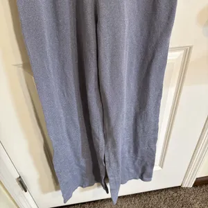 Revolve Superdown Tasha Spaghetti Strap Wide Leg Jumpsuit Slate Blue Sparkle Med thumbnail 3