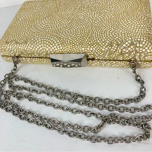 SONDRA ROBERTS Metallic Etched Box Clutch thumbnail 9