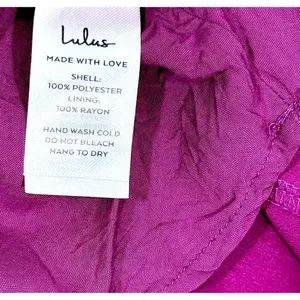 Lulus Pixie Perfect Magenta Satin Mini Dress Cowl Back Ruched Slip thumbnail 8