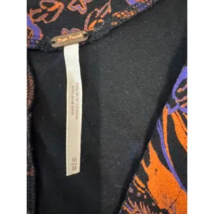 Free People Hello Lover Tunic Womens Floral Paisley Black Orange Size Medium‎ thumbnail 4