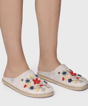TONI PONS DELI-EF FELT SLIPPERS FOR WOMEN WITH FLOWERS, size EU37/US7, NWOT thumbnail 1