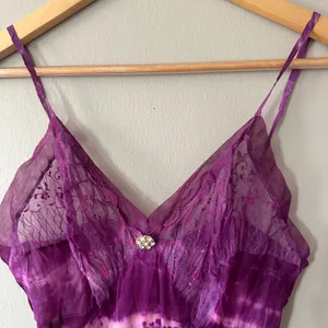 Frida Purple Tie Dye Lace Midi Dress Size S/M thumbnail 9