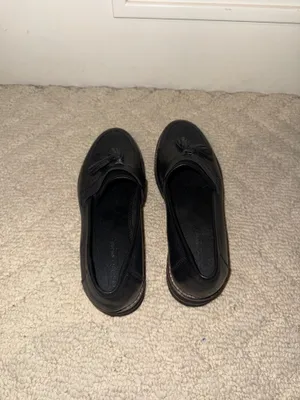 ASOS DESIGN Black Tassel Loafers Chunky Platform Women’s 6 thumbnail 4
