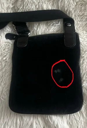 Juicy Couture Y2K Black Velour Crossbody Bag - 2011 Vintage Pink Sparkles thumbnail 16