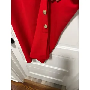 Ann Taylor plus size Red Side Button Sheath Dress Short Sleeve Scoop Neck Lined‎ thumbnail 10