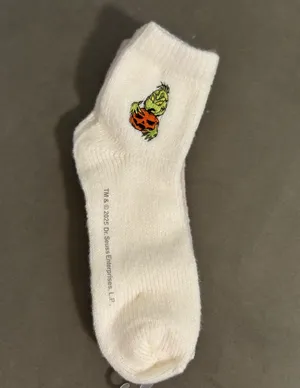 The Grinch Embroidered Dr. Seuss Enterprises, pair of socks size 5-10 thumbnail 1