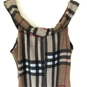 Plaid Check Flannel Dress Brown M thumbnail 4