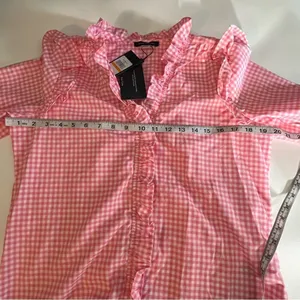 Tommy Hilfiger Women's Long Sleeve Ruffle Plaid Button Front Blouse Sz S thumbnail 6