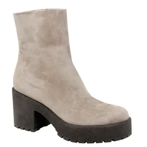 Charles David Taupe Suede Platform Ankle Boots Made in Italy Lug‎ Sole Size 39 thumbnail 1
