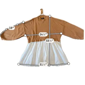 Jacquie the label sweater dress tan and white size M thumbnail 7