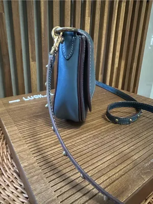 Coach 1941 Saddle Bag 23 Blue Cornflower Glovetanned Leather Rivet Crossbody thumbnail 3
