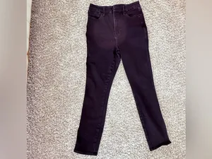 Good American Women’s Jeans Size 8/29 Side Slit Skinny Leg High Rise Black thumbnail 2