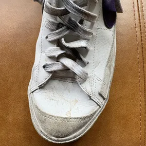 Nike Blazer Mid 77 White Purple Leather‎ High Top Sneakers Size 7Y/8.5 Womens thumbnail 5