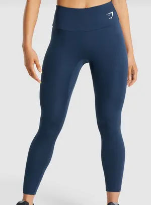gymshark navy training leggings thumbnail 1