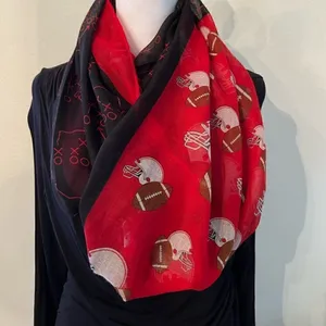 NWT Supia blue and red football theme Infinity scarf thumbnail 2