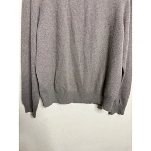 Vintage Charter Club 2-Ply 100% Cashmere Mock Neck Sweater Taupe Womans XL thumbnail 4