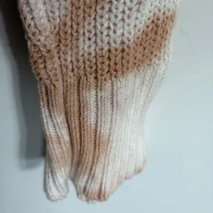 Aerie Womens XL‎ Peach Tie Dye Oversized Cotton Knit Scoop Neck Sweater Slouchy thumbnail 3