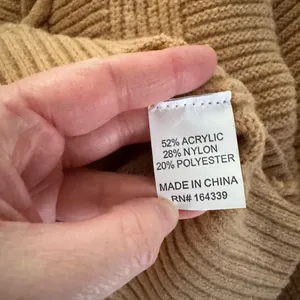 Petal + Pup Women’s Small/Medium Brown Cropped Cable Knit Cardigan thumbnail 5
