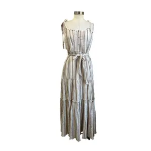 Veronica Beard‎ Michi Metallic Stripe Maxi Dress Elegant Occasion Size Large thumbnail 2