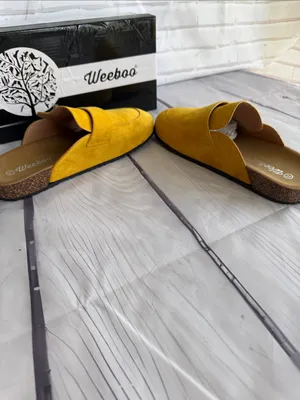 Weeboo Yellow Suede Mule Clogs Size 7.5 thumbnail 6